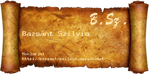 Bazsánt Szilvia névjegykártya